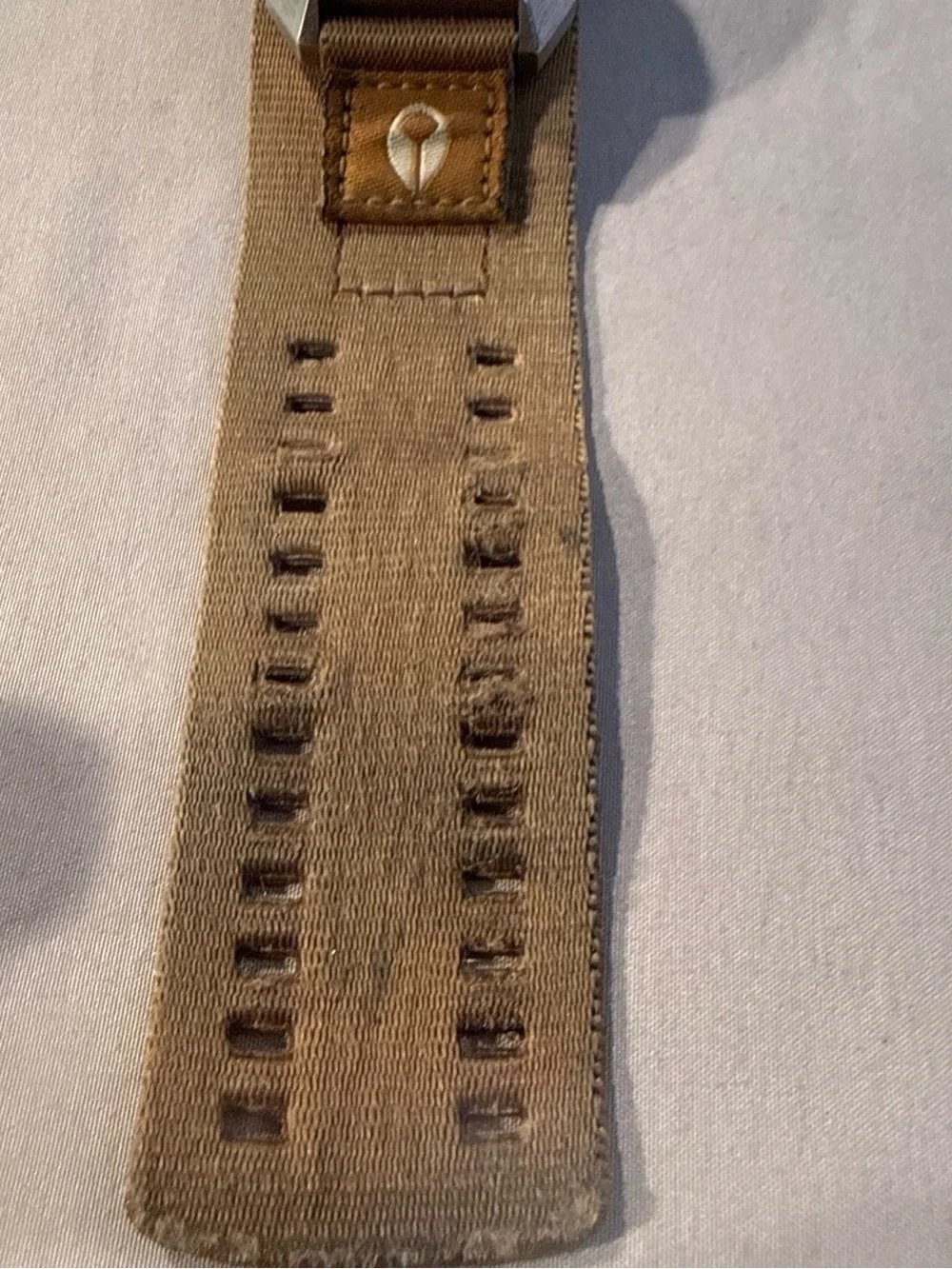 Nixon “The Scout” Military Style Brown Dial Canvas Strap Watch